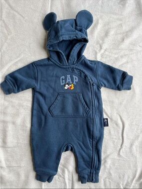 GAP Navy Blue Mickey Hooded Footie